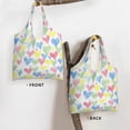 thumbnail image 2 of Vsdgher Hand Drawn Colored Hearts Print canvas Tote Bag, Lightweight Cloth Bags, Suitable for shopping, groceries, travel, 2 of 4