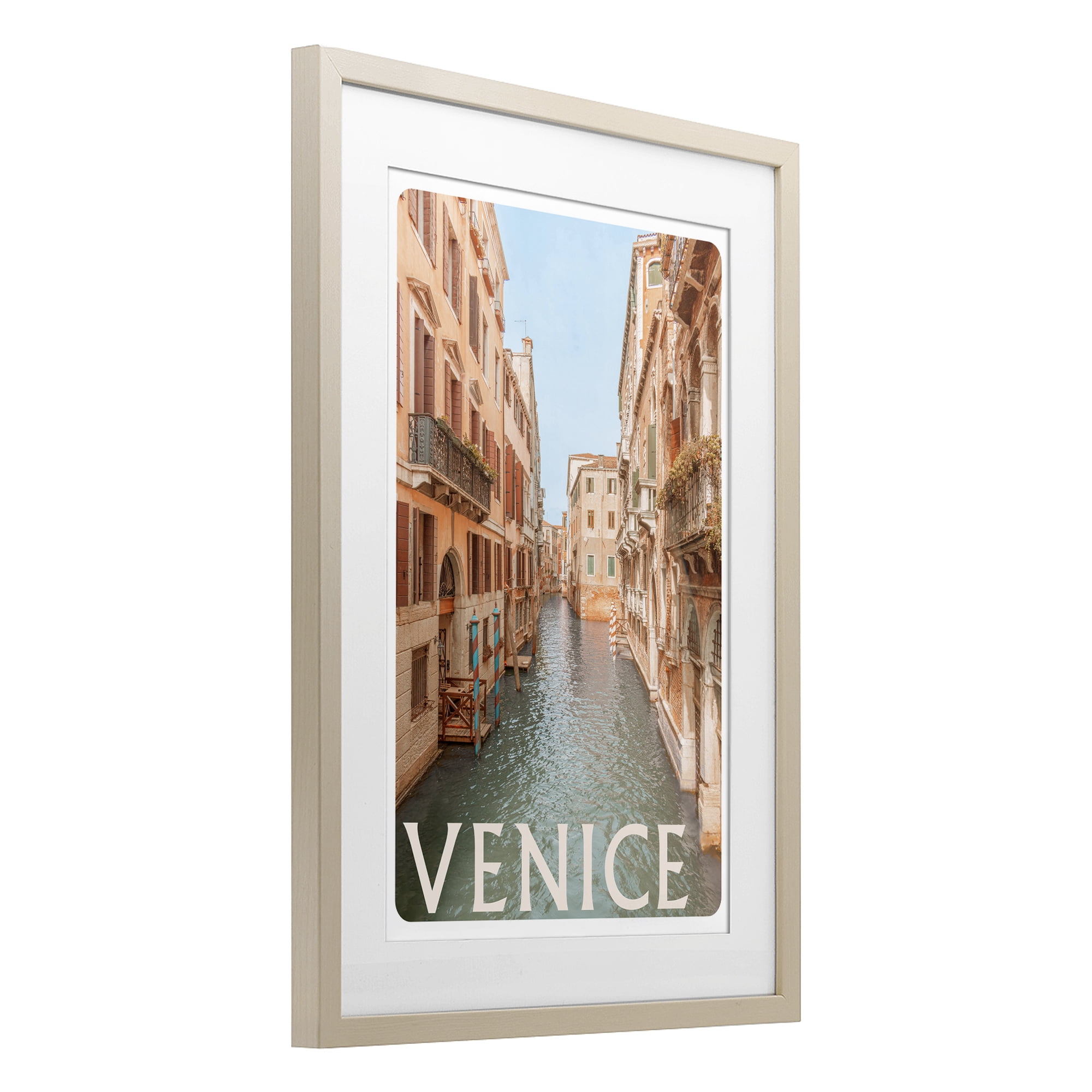 Stupell Industries Venice Canal Waterway Birch Framed Print Under Glass, design by Erin Marie