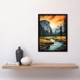 thumbnail image 2 of Yosemite National Park Vibrant Artwork Sunset Over El Capitan Art Print Framed Poster Wall Decor 12x16 inch, 2 of 5