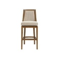 thumbnail image 2 of Alaterre Furniture Ellie Bar Height Wood Stool with High Back, Brown and Beige, 2 of 8