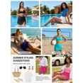 thumbnail image 4 of Charmo Womens High Waisted Split Swim Skirt Ruched Drawstring Skirted Swim Bottoms with Built-in Brief, 4 of 10