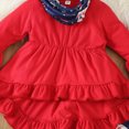 thumbnail image 5 of NOLDARES Toddler Baby Girl Clothes Infant Toddler Christmas Long Sleeve Tops Flare Pants Fall Winter Outfits Sets with Headband(T605-Red), 5 of 9