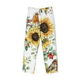 thumbnail image 4 of Disketp Sunflowers Leaves And Birds Men'S Pajama Pants - Ultra Soft Fleece Sleep And Lounge Pants (Size: S-Xxl), 4 of 9