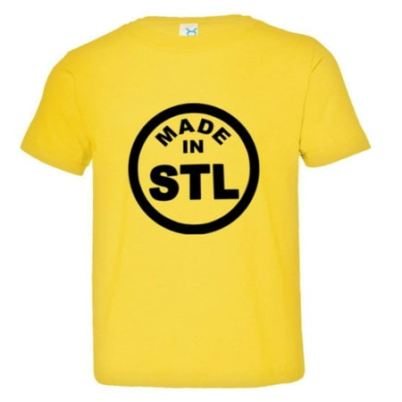 

PleaseMeTees™ Toddler Born Made In ST Louis MO Missouri Logo Label HQ Tee