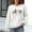 White, variant on GuzomFashion Womens Christmas Sweatshirt Waffle Knit, Crew Neck Long Sleeves, Tis The Season Graphic, Pink,Size S
