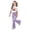A02-Purple, variant on LRen Girls Summer Outfits Size 10-12 Animal Print Short Sleeve T-Shirt and Wide Pants Set Crew Neck Cute Streetwear Short Sleeve Set Back To School Clothes