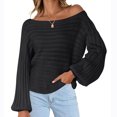 thumbnail image 2 of Aoochasliy Womens Sweaters Pullover Cardigan Long Sleeve Round-Neck, 2 of 6