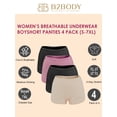 thumbnail image 3 of B2BODY Women's Breathable Boy Short Brief Panties Small to Plus Sizes Multipack, 3 of 7
