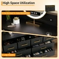 thumbnail image 4 of GloryStar Commode à 8 Tiroirs avec Lumières DEL, Station de Recharge Intégrée, 3 Prises CA et 2 Ports USB, Assemblage Facile, Grand Rangement, Parfait pour la Chambre et le Salon - 49.08 Pouces x 16.73 Pouces x 35.43 Pouces, 4 of 8