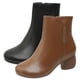 thumbnail image 2 of NECHOLOGY Botas Mujer Zapatos Botines de mujer Botas de tobillo para mujer Nuevo patrón Color sólido Simple y de moda Aislamiento engrosado Otoño e invierno Cremallera Punta redonda Cómodo (Brown 7), 2 of 7