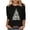 Black, variant on Maplenight Christmas Shirts for Women 3/4 Length Sleeve Tunic Tops Xmas Tree Cute Print T Shirts Crew Neck Graphic Tees