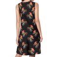 thumbnail image 2 of Cycling Watercolor On Black Spring Summer Dresses for Women Fashion T-shirt Dress Casual Sleeveless Loose Sundress with Pockets, 2 of 5
