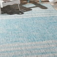 thumbnail image 4 of SAFAVIEH Courtyard Galen Striped Indoor/Outdoor Area Rug, Aqua/Grey, 9' x 12', 4 of 6