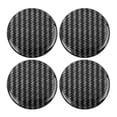 thumbnail image 1 of Carbon Fiber Style Car Emblem Wheel Rim Center Hub Cap Sticker Clear Resin 4pcs, 1 of 6