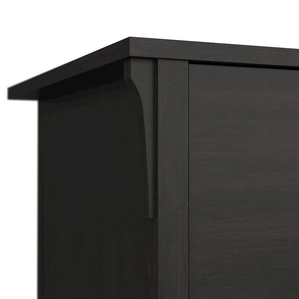 Bush Furniture Salinas Kitchen Pantry Cabinet with Doors in Vintage Black
