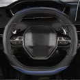 thumbnail image 2 of Car Steering Wheel Cover For Peugeot 3008 4008 5008 Carbon Fiber Two-color Splicing Four Seasons Universal Steering Wheel Cover, 2 of 5