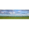 thumbnail image 2 of Frank, Assaf 24x11 White Modern Wood Framed Museum Art Print Titled - Beach huts in a row, 2 of 4