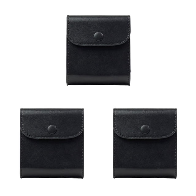 pitrice Square Camera Photo Sheets Storage Bag Leather Case Replacement For SQ20/SQ10/SQ6/SP -3 Black 3Set
