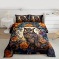 thumbnail image 2 of Homewish Jungle Hippie Owl Full Size Comforter Sets, Bohemian Rustic Animal Bedding Comforter Set, Vintage Rustic Rose Flower Reversible Bedding Sets, Breathable Home Decor, 3 Pieces, 2 of 8