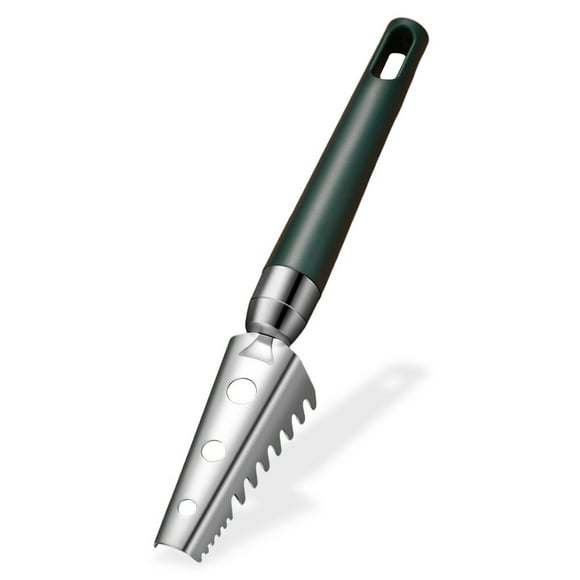 Bearachild Escamador de pescado de acero inoxidable, removedor de escamas, raspador de piel de mariscos, descalcificador de alimentos Cocina y Comedor