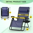 thumbnail image 2 of SEEUTEK Zero Gravity Chairs Set of 2, Zero Gravity Lounge Chair, Reclining Patio Chairs Folding Recliner for Indoor and Outdoor Blue, 2 of 5