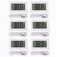 thumbnail image 1 of 6pcs White Digital LCD Thermometer Temperature Monitor with 1M External Probe, 1 of 8