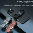 thumbnail image 4 of Dual-Ring Three-Finger Back Clip Holder with 360° Rotation, Ergonomic,Magnetic Foldable Holder and Universal Stand for All Smartphones, 4 of 8