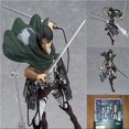 thumbnail image 1 of Ataque a Titan Levi figura de acción Anime Figma Eren Jaeger Mikasa Ackerman Rivaille Rival Ackerman en sofá modelo juguete para regalo zhangmengya LED, 1 of 2