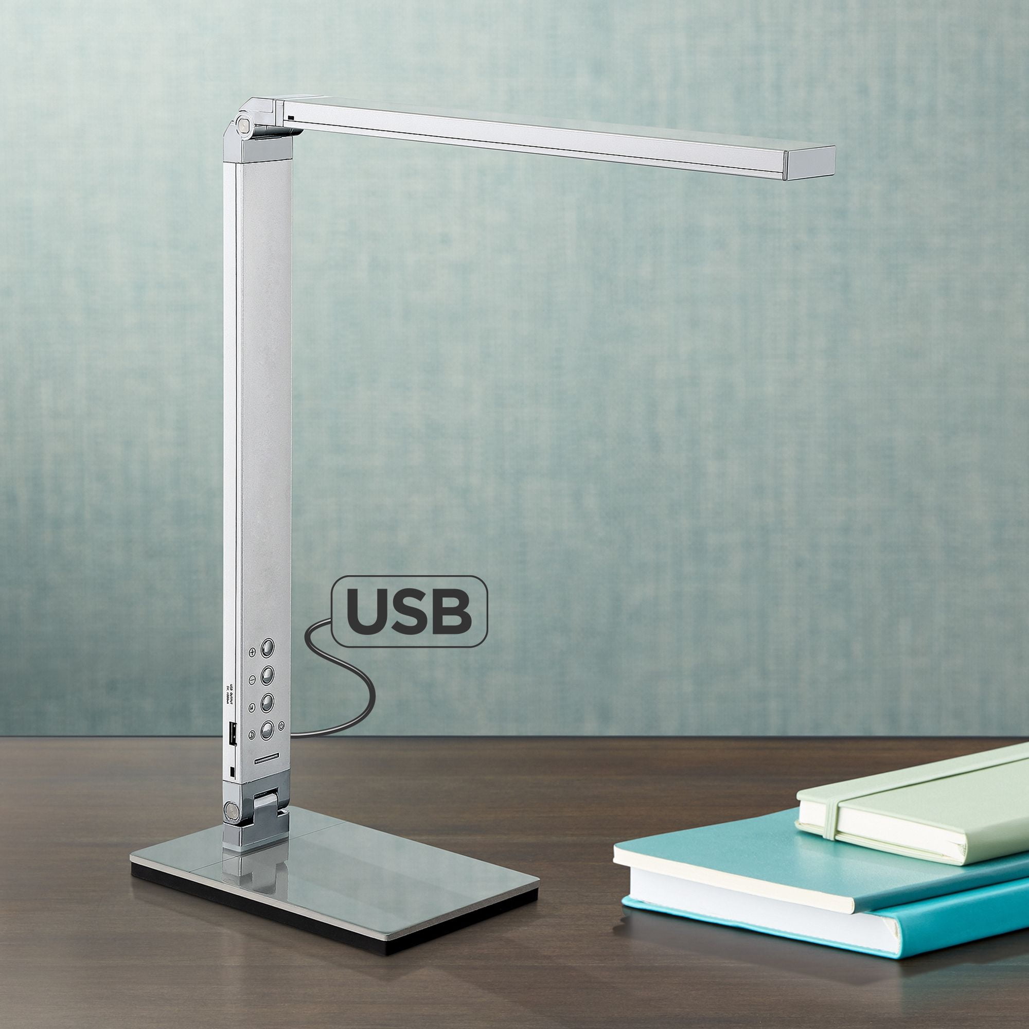 360 Lighting Modern Desk Table Lamp 16 1/2" High with USB Port and