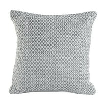 Laddha Home Designs 18" Gray and White Geometric Diamond Square Throw Pillow