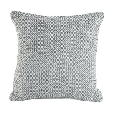 Laddha Home Designs 18" Gray and White Geometric Diamond Square Throw Pillow