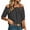 *Black-Polka Dot, variant on ClodeEU Women's Off Shoulder Polka Dot Blouse,Short Puff Sleeve Cropped Casual Summer Top Black-Polka Dot,Women's Plus L