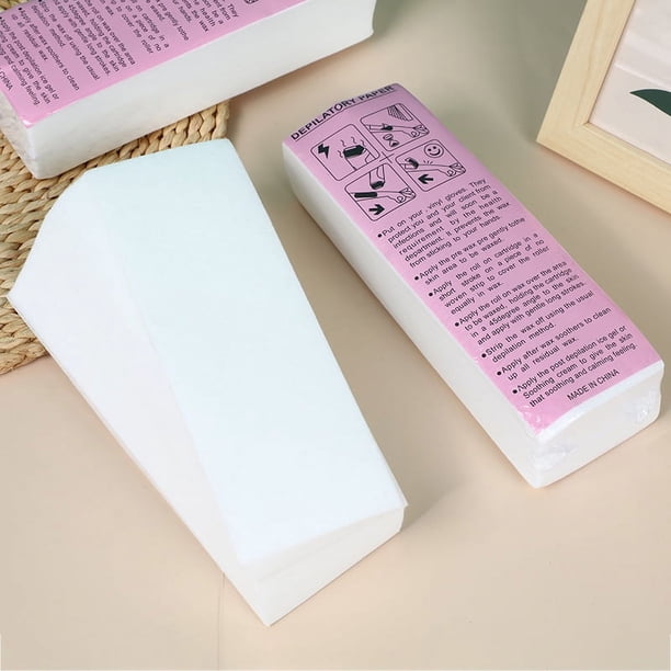 Papel de cera depilatoria Papel depilatorio no tejido espesado con cera de abejas Tira depilatoria Crema depilatoria blanca Herramienta auxiliar