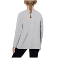 thumbnail image 5 of biudgviw Boys Girls 3/4 Sleeve Tops Kids Cute Crewneck Ribbed Knit Tunic Tops Comfy Soft Dressy Casual Blouses Fall Clothes, 5 of 6