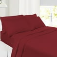 thumbnail image 2 of Hearth & Harbor 6-Piece 1800 Thread Count Burgundy Microfiber Bed Sheet Set, Queen–Deep Pocket, 2 of 7