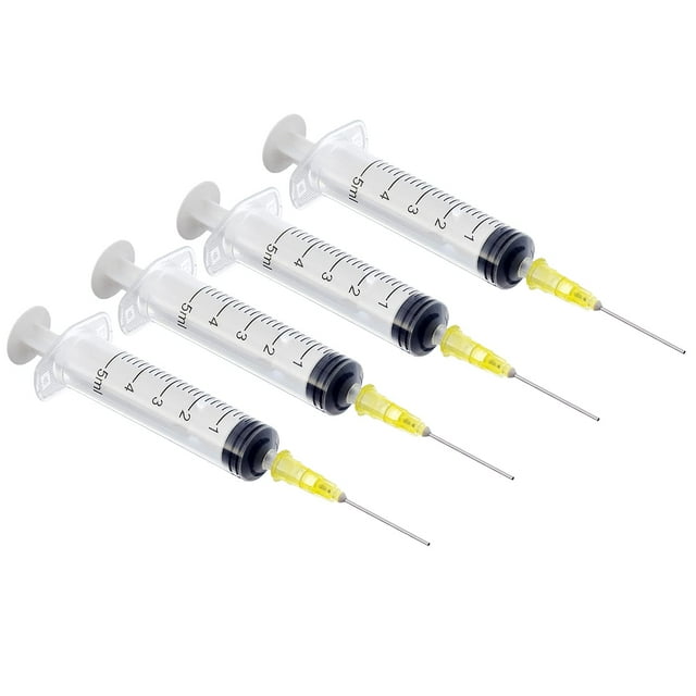 Jeringa Lucky Bridge 4 piezas 5 ml con aguja para recarga de tinta