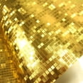 thumbnail image 6 of Q QIHANG 1.73' W x 32.8'L Small Gold Foil Lattice Mosaic Reflective Modern Style KTV Bar Wall Paper PVC Non-Pasted Wallpaper (Gold), 6 of 7