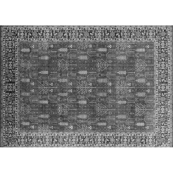 Ahgly Company Indoor Rectangle Oriental Gray Traditional Area Rugs, 5' x 8'