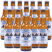 Asahi Super Dry 0.0% Alcohol Free Lager | 12oz Bottles | Zero Alcohol Beer | Made in Japan