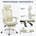 thumbnail image 3 of Ergonomic Office Chair with Footrest & Headrest – High Back Mesh Desk Chair, 90-140° Recline with Lock, 360° Swivel, Breathable Mesh for Home & Office – Heavy Duty for Men & Women, 3 of 7