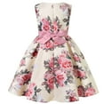 thumbnail image 6 of Weebloom Flower Girl Dress Birthday Wedding Toddler Kids Floral Flowers Prints Sleeveless Beach Straps Dress Princess Clothes Formal Party Pink Girls Dresses, 6 of 6