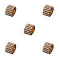 thumbnail image 2 of relayinert Mesmerizing Elastic Ring Exquisite Crystal Inlays For Captivating Appearance golden 5 rows 5Set, 2 of 6