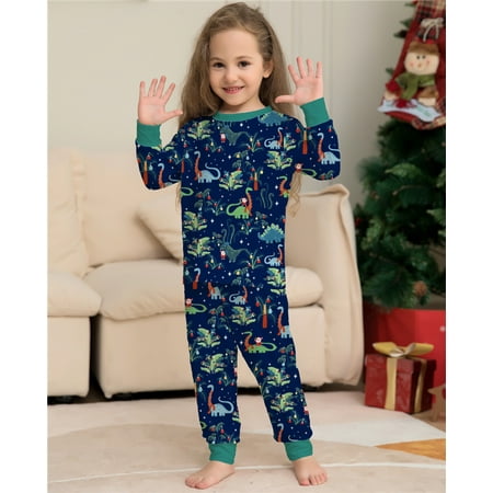 

Dinosaur Christmas Pyjamas Pajamas Family Matching Kids Adults Xmas PJs Nightwear Gifts