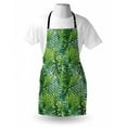 thumbnail image 3 of Leaf Apron Tropical Exotic Banana Forest Palm Tree Leaves Watercolor Design Image, Unisex Kitchen Bib Apron with Adjustable Neck for Cooking Baking Gardening, Pale Green and Dark Green, by Ambesonne, 3 of 3