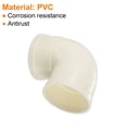 thumbnail image 4 of Uxcell 3" 90 Degree Elbow Hose Connector for Drain Tubes, Drip Systems, White 2 Pack, 4 of 5
