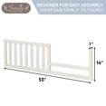 thumbnail image 3 of Sorelle Furniture Rieles para niños pequeños y rieles para cama de tamaño completo para adultos, kit de conversión de cuna y riel de cama de madera Sorelle, convierte la cuna de muebles Sorelle en cam, 3 of 5