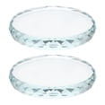 thumbnail image 1 of Support d'Ornement en Verre Transparent Rond Lot de 2 3.0x3.0x0.4In, 1 of 9