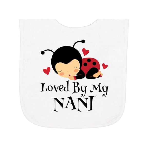 Inktastic Loved by My Nani Baby Terry Cloth Bib