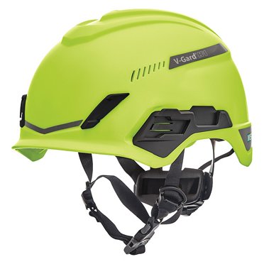 V-Gard H1 454-10194788 Trivent, Fas-Trac III Pivot, Hi-Viz Safety Helmet - Yellow & Green