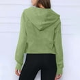 thumbnail image 5 of IROINNID Hoodie for Women Solid Casual Pullover Loose Fit Long Sleeve Fall Basic Tops with Zipper Pocket,Olive Green, 5 of 5